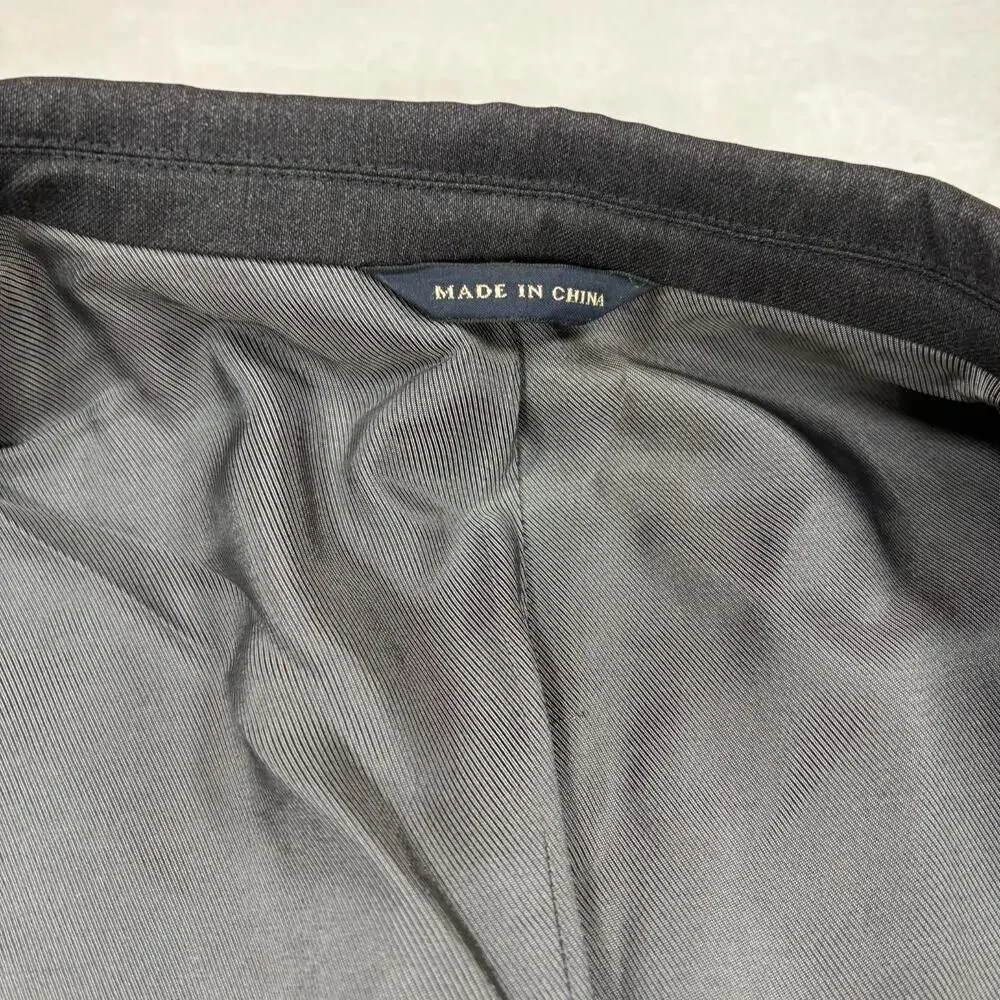 Banana Republic Modern Fit Blazer Mens 44R Gray Cerruti Wool Blend Sport Coat